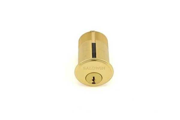 BALDWIN 8328.031 MORTISE CYLINDER C KEYWAY 2'' IN NON-LACQUERED BRASS