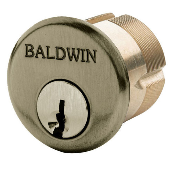 BALDWIN 8328.050 MORTISE CYLINDER C KEYWAY 2'' IN SATIN BRASS & BLACK