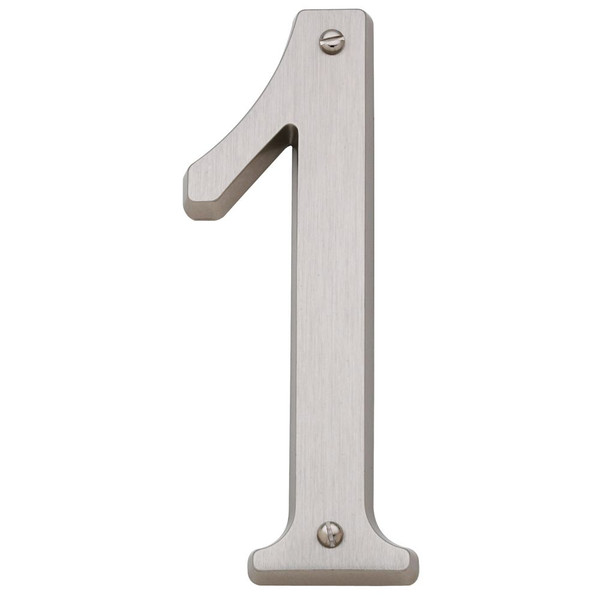BALDWIN 90671.150.CD #1 HOUSE NUMBER 4-3/4" IN SATIN NICKEL