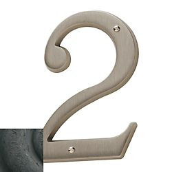 BALDWIN 90672.402.CD #2 House Number 4-3/4" in Distressed Oil Rubbed Bronze