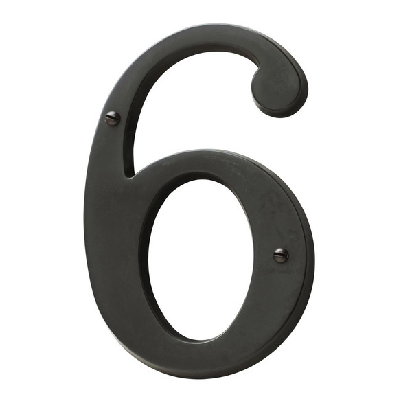 BALDWIN 90676.102.CD #6 HOUSE NUMBER 4-3/4" IN OIL RUBBED BRONZE