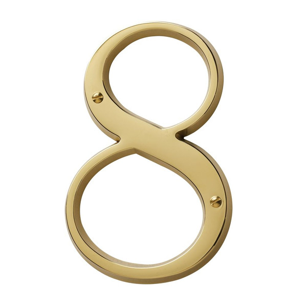 BALDWIN 90678.003.CD #8 HOUSE NUMBER 4-3/4" IN LIFETIME (PVD) POLISHED BRASS