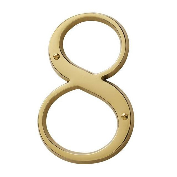 BALDWIN 90678.056.CD #8 HOUSE NUMBER 4-3/4" IN LIFETIME (PVD) SATIN NICKEL