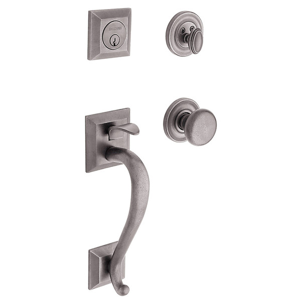 BALDWIN 85320.452.ENTR MADISON SINGLE CYLINDER HANDLESET WITH 5015 KNOB IN DISTRESSED ANTIQUE NICKEL