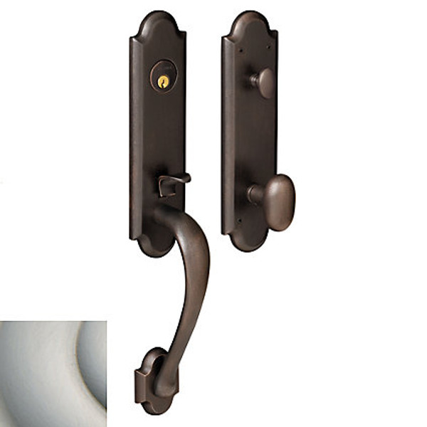 BALDWIN 85354.150.LENT BOULDER SINGLE CYLINDER HANDLESET WITH 5452V LEFT HAND EMERGENCY EGRESS IN SATIN NICKEL