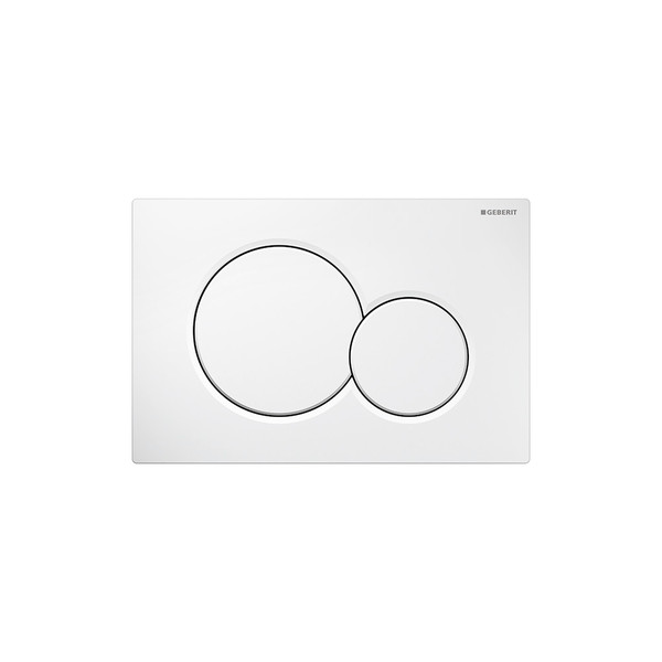 GEBERIT 115.770.11.5 SIGMA01 DUAL-FLUSH PLATES FOR SIGMA SERIES IN-WALL TOILET SYSTEMS ALPINE WHITE