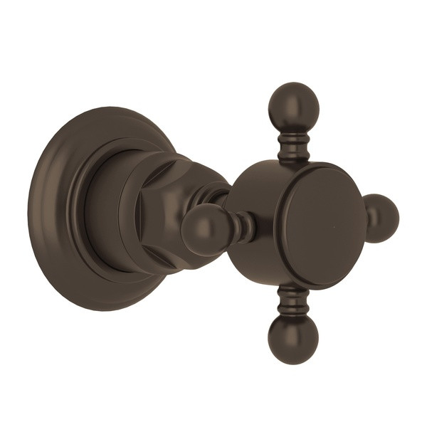 ROHL A4912XMTCBTO ITALIAN BATH TRIM FOR VOLUME CONTROL AND 4-PORT DEDICATED DIVERTER CROSS HANDLE TUSCAN BRASS