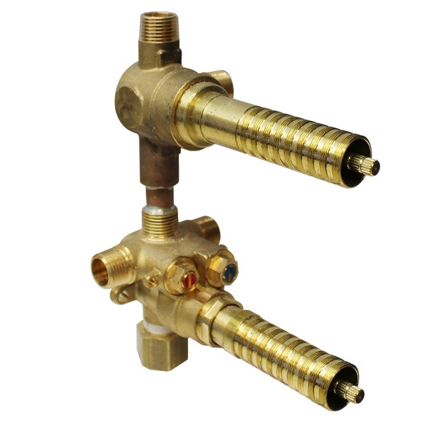 ROHL R1052BD UNIVERSAL 1/2  THERMOSTATIC ROUGH VALVE WITH INTEGRATED TWO OUTLET DEDICATED DIVERTER