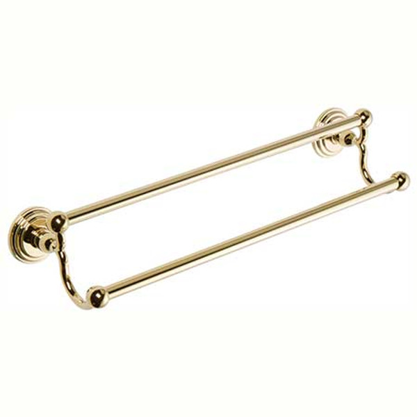 GINGER 1122-24/PB CHELSEA 24" DOUBLE TOWEL BAR POLISHED BRASS