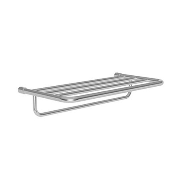GINGER XX43-20/SN UNIVERSAL 20" HOTEL SHELF FRAME WITH TOWEL BAR SATIN NICKEL (SHOWN IN POLISHED CHROME)