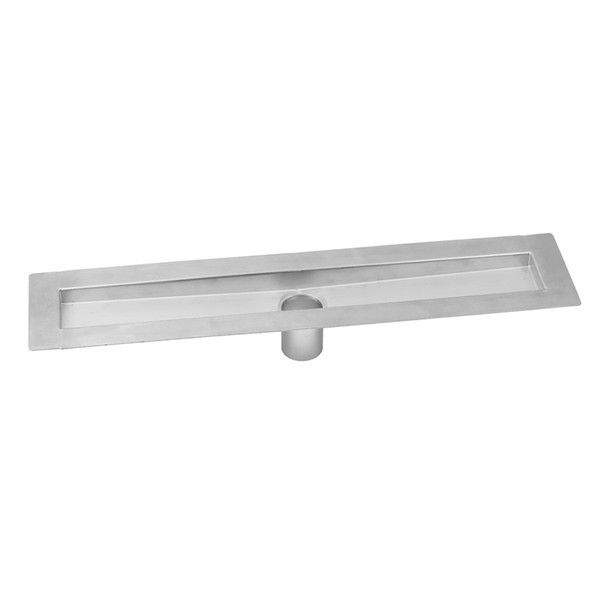 JACLO 88260-BSS 60" ZEROEDGE BOTTOM OUTLET CHANNEL DRAIN BODY BRUSHED STAINLESS STEEL