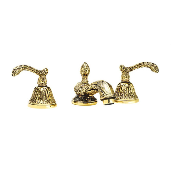 Phylrich K144/047 BAROQUE WIDESPREAD LAVATORY FAUCET LEVER HANDLE ANTIQUE BRASS