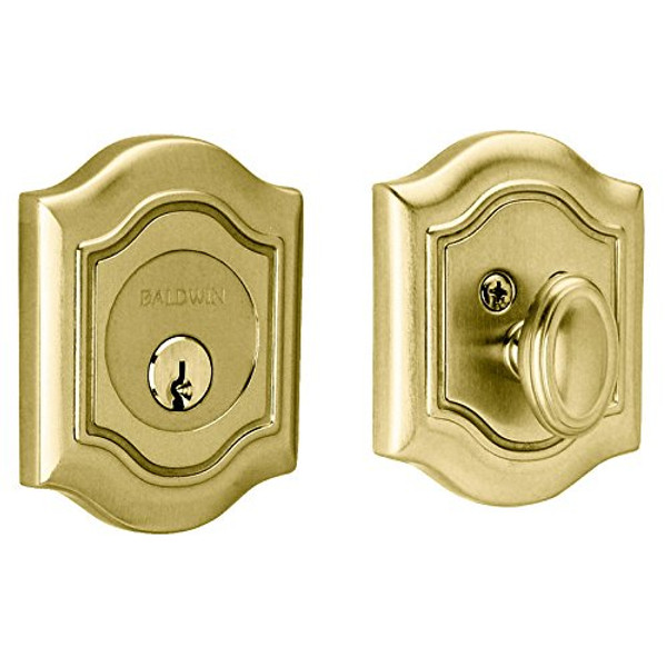 Baldwin 8237 Bethpage Single Cylinder Deadbolt, Satin Brass