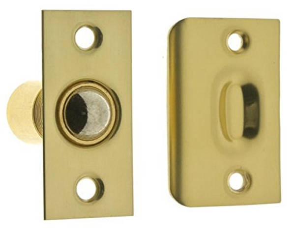 Idh by St. Simons 12011-015 Solid Brass Wide Square Roller Ball Catch44; Satin Nickel