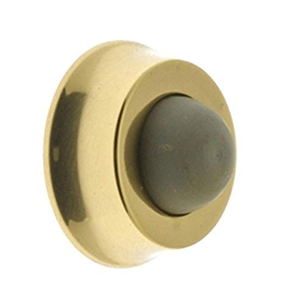 idh by St. Simons 13045-003 Professional Grade Quality Genuine Solid Brass Wall Door Bumper, Polished Brass