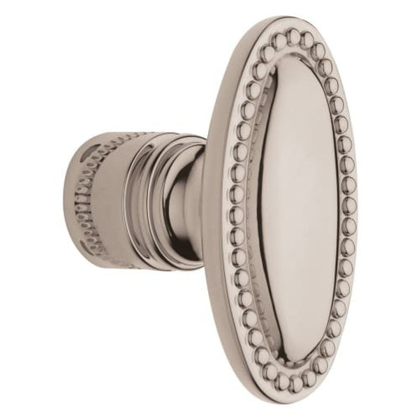 Baldwin 5060 Pair of Estate Knobs Without Rosettes, Lifetime Polished Nickel