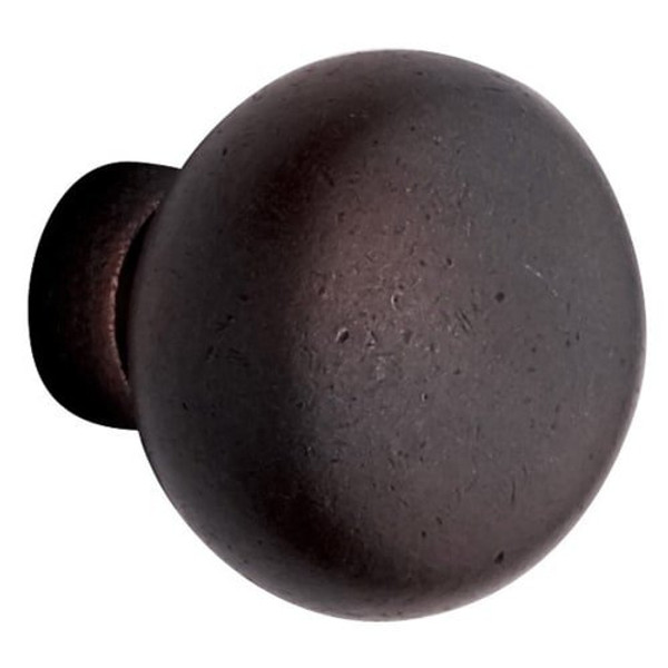 Baldwin 5030 Pair of Estate Knobs Without Rosettes, Distressed Venetian Bronze