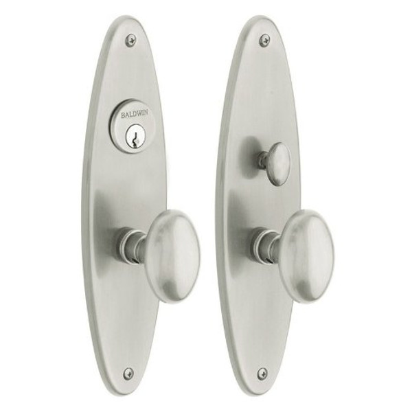 Baldwin 6546.ENTR Wilmington Single Cylinder Mortise Handleset Trim Set, Satin Nickel