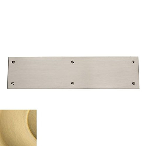 Baldwin 2123 3-1/2 Inch x 15 Inch Solid Brass Square Edge Push Plate, Satin Brass