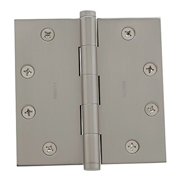 Baldwin 1045150I Square Mortise Hinge, Satin Nickel