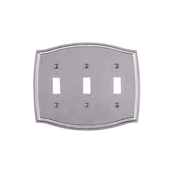 Baldwin 4780.260.CD Colonial Design Triple Toggle Switch Plate, Chrome