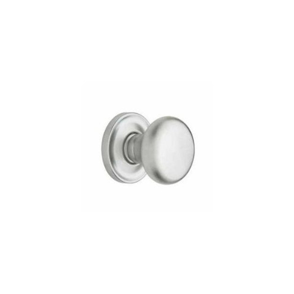 Baldwin 5015 Pair of Estate Knobs without Rosettes, Satin Chrome