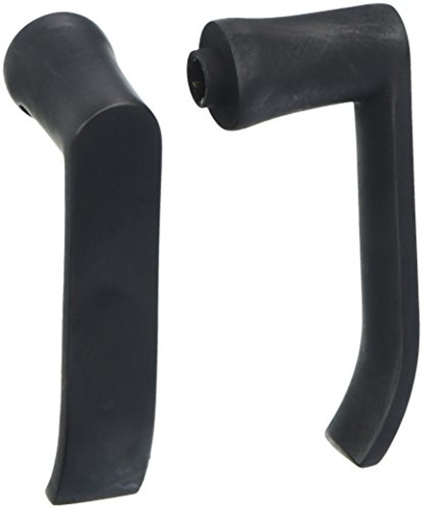 Baldwin 5460V.MR Pair of Contemporary Estate Levers Without Rosettes, Oil Rubbed Bronze