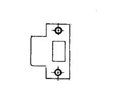 Baldwin 5510.E158 Extended T Strike 1-5/8", Satin Nickel