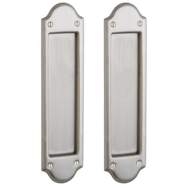 Baldwin PD016.PASS Boulder Passage Pocket Door Set with Door Pull from the Estat, Satin Nickel