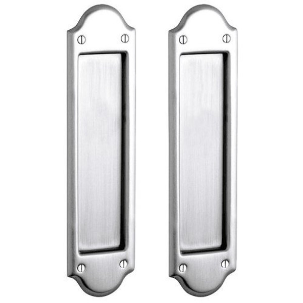 Baldwin PD016.PASS Boulder Passage Pocket Door Set with Door Pull from the Estat, Satin Chrome