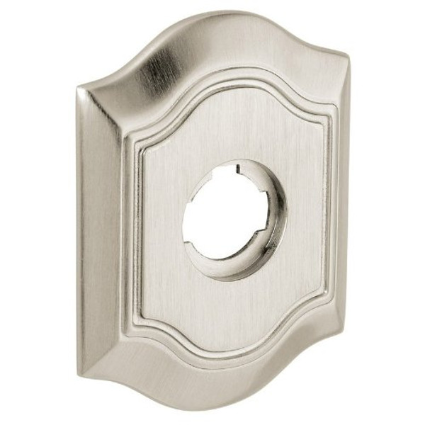 Baldwin R027.PS Pair of 3.25" Height Bethpage Passage Rosettes, Satin Nickel