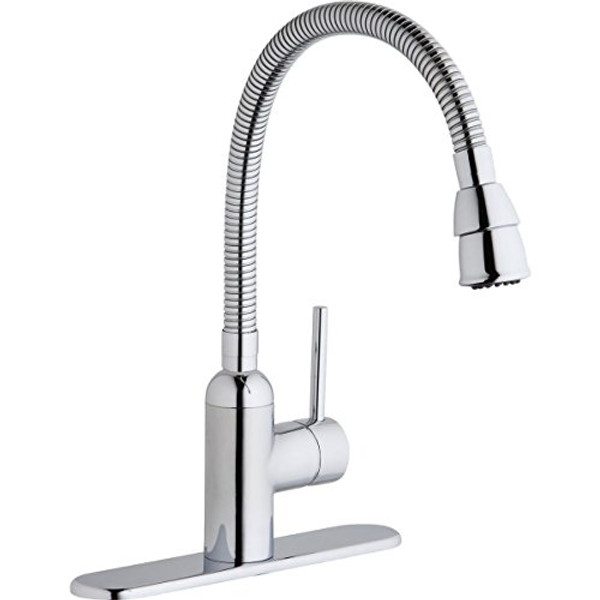 Elkay LK2500CR Laundry/Utility Faucet with Flexible Spout and Forward Only Lever Handle, Chrome