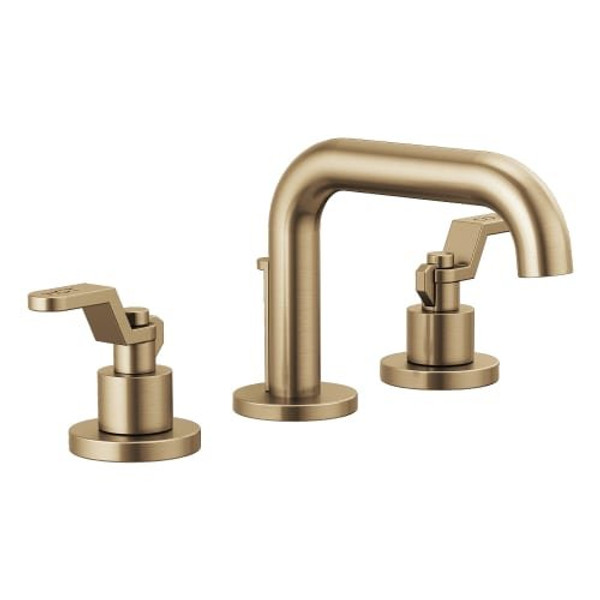 Brizo 65337LF-LHP Litze Widespread Bathroom Faucet with Drain Assembly - Less Ha, Luxe Gold