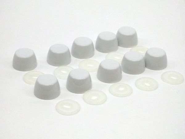 Toto THU098#01 Bolt Cap & Base Set 20 Pieces (10 Toilets) - Cotton For All Toilet Models (except Mercer) & Piedmont Bidet Bidet & Toilet