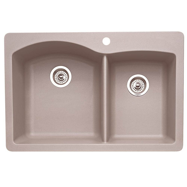 BLANCO 440214 DIAMOND 1-3/4 BOWL DUAL DECK - METALLIC GRAY