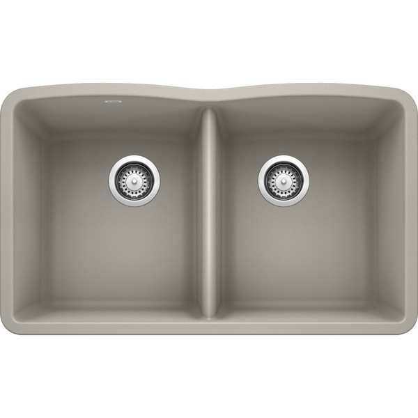 BLANCO 442747 DIAMOND EQUAL DOUBLE BOWL - CONCRETE GRAY