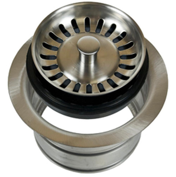 MOUNTAIN PLUMBING MT202/BRS DISPOSAL FLANGE EXTENDED FOR FIRECLAY FITS ISE WITH STRAINER BRUSHED STAINLESS