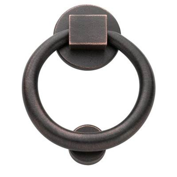 BALDWIN 0195.402 RING DOOR KNOCKER INDISTRESSED OIL RUBBED BRONZE