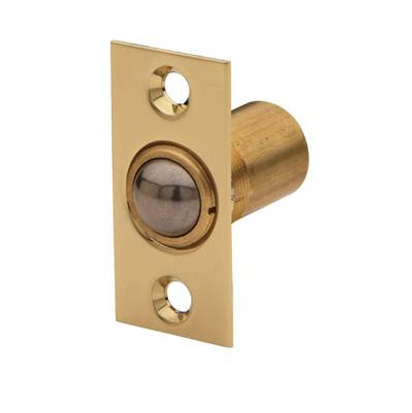 BALDWIN 0426.003 ADJUSTABLE BALL CATCH (FITTED IN DOOR) IN LIFETIME (PVD) POLISHED BRASS