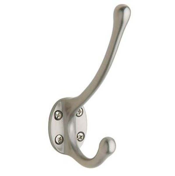 BALDWIN 0742.150 COSTUME HOOK 5.375" H X 3.5" P IN SATIN NICKEL