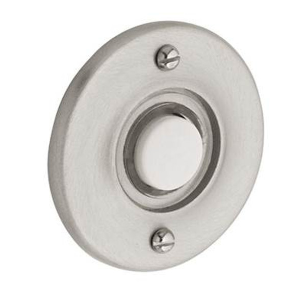 BALDWIN 4851.056 ROUND BELL BUTTON 1-3/4" DIAMETER IN LIFETIME (PVD) SATIN NICKEL