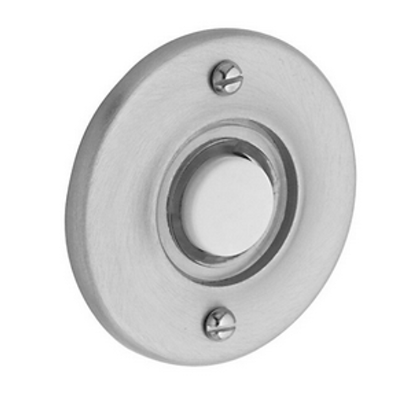 BALDWIN 4851.140 ROUND BELL BUTTON 1-3/4" DIAMETER IN POLISHED NICKEL