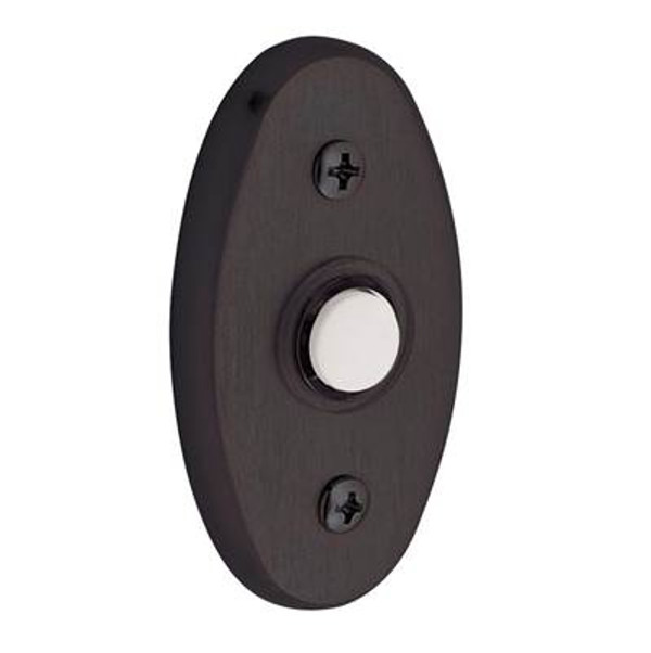 BALDWIN 4858.112 LARGE OVAL BELL BUTTON 3" X 1-3/4" IN VENETIAN BRONZE