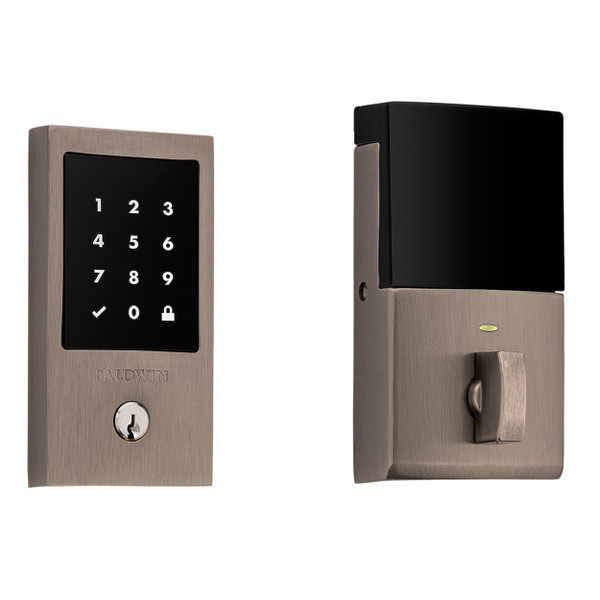 BALDWIN 8225.151.ZW MINNEAPOLIS TOUCHSCREEN Z-WAVE SMART ELECTRONIC DEADBOLT IN ANTIQUE NICKEL