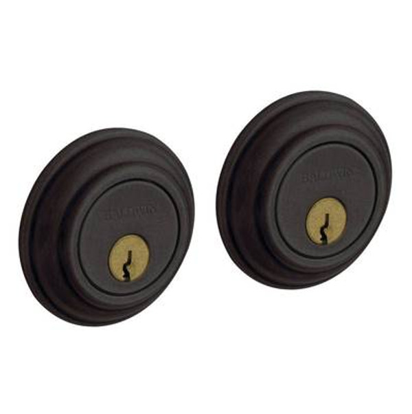 BALDWIN 8232.402 TRADITIONAL DOUBLE CYLINDER DEADBOLT  2-1/8" DOOR PREP IN DISTRESSED OIL RUBBED BRONZE