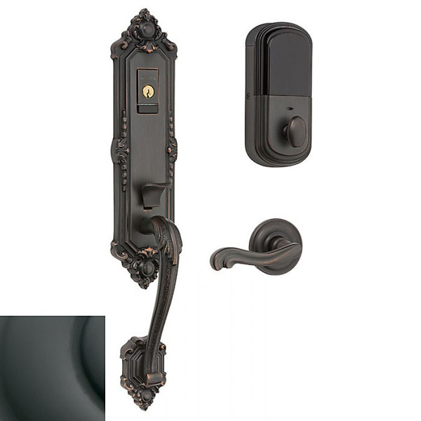 BALDWIN 6426.102.BRENT KENSINGTON EVOLVED SINGLE CYLINDER SMART LOCK WITH 5108 LEVER RIGHT HAND IN OIL RUBBED BRONZE