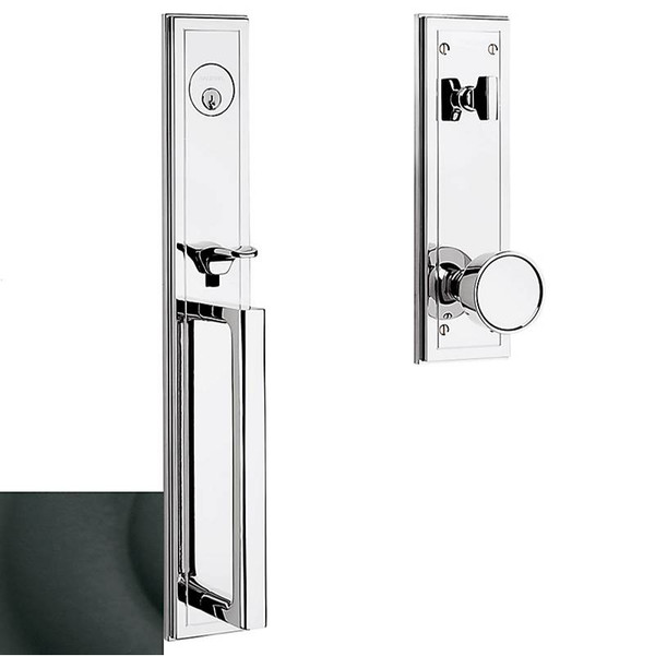 BALDWIN 85311.190.ENTR HOLLYWOOD HILLS SINGLE CYLINDER HANDLESET WITH K008 KNOB IN SATIN BLACK