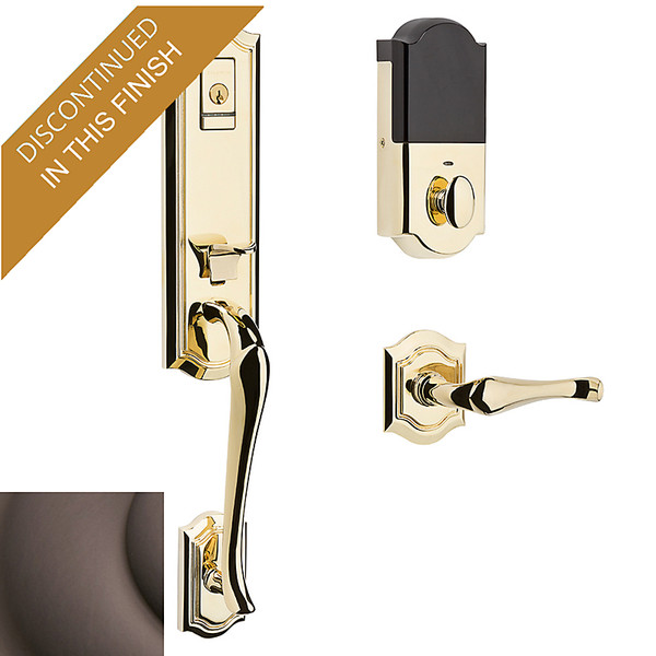 BALDWIN 85337.112.BRENT BETHPAGE EVOLVED SINGLE CYLINDER SMART LOCK WITH 5447V LEVER RIGHT HAND IN VENETIAN BRONZE