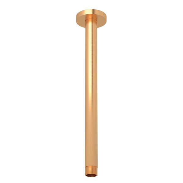 ROHL MB3551SG MICHAEL BERMAN GRACELINE 12  CEILING MOUNT SHOWER ARM SATIN GOLD