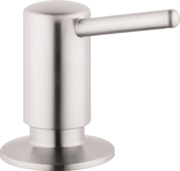 HANSGROHE 04539800 SOAP DISPENSER, CONTEMPORARY STEEL OPTIK